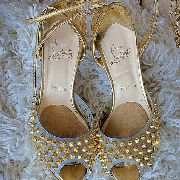 Christian Louboutin's clear gold pike heels - Picture 2 of 5